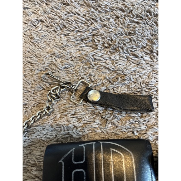 Vintage Harley Davidson Leather Chain Wallet Made In The USA - Picture 3 of 13